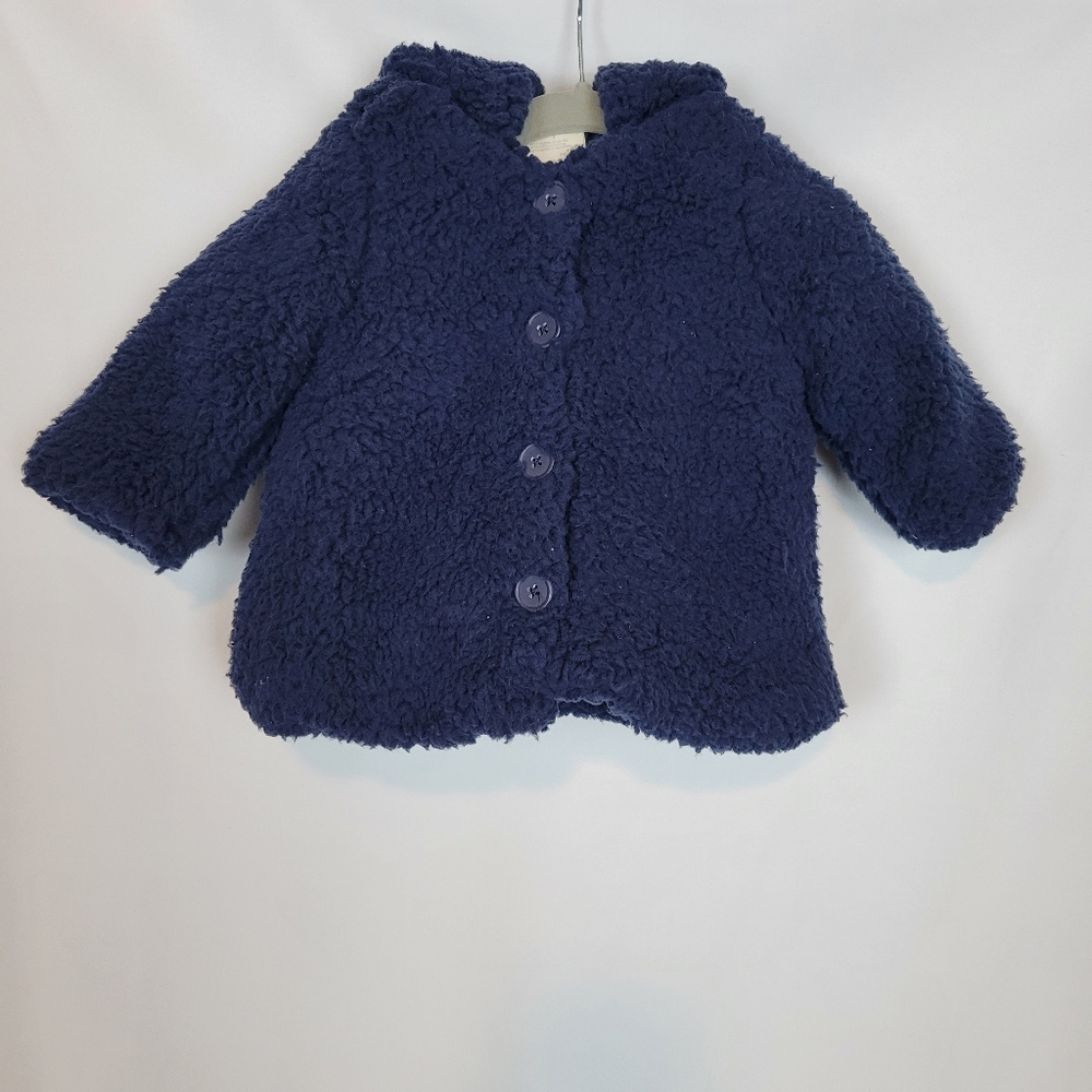 NEW - First Impressions Baby Midweight Sherpa Coat in Navy
